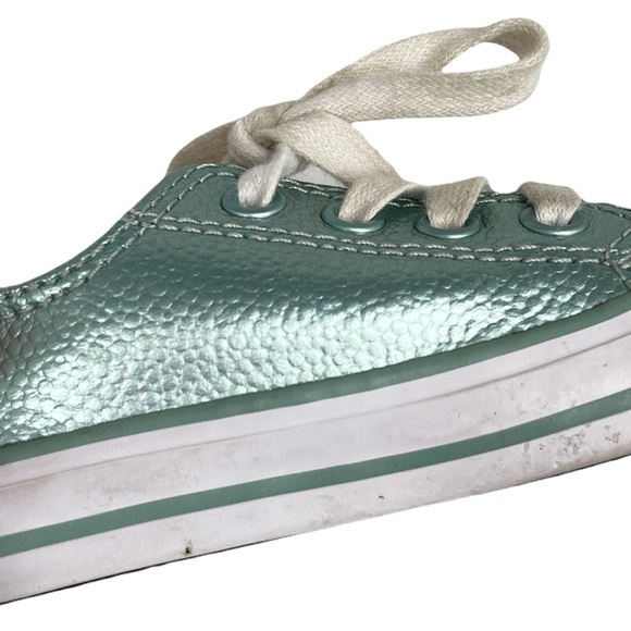 Converse Pebble Leather Low Tops, Mint Green, Toddler 5 - Picture 8 of 9